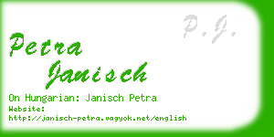 petra janisch business card